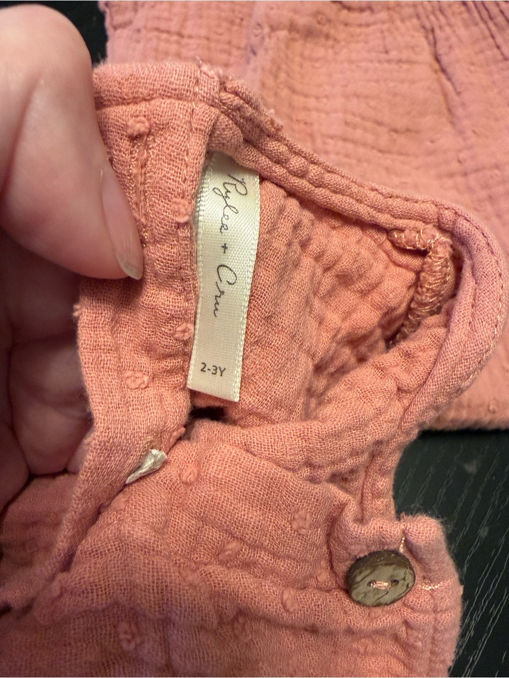 Rylee + Cru Dusty Rose Textured Cotton Shorts - Picture 5 of 5